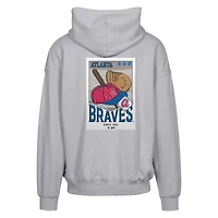 Men's Levelwear  Gray Atlanta Braves Uphill City Core Logo Full-Zip Hoodie