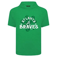 Men's Levelwear Green Atlanta Braves St. Patrick's Day Phase Shamrock Short Sleeve T-Shirt Hoodie