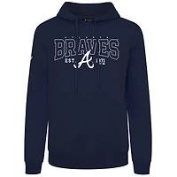 Men's Levelwear Navy Atlanta Braves Accolade Podium Textbook Pullover Hoodie