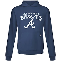 Men's Levelwear Navy Atlanta Braves Accolade Relay Mission Pullover Hoodie