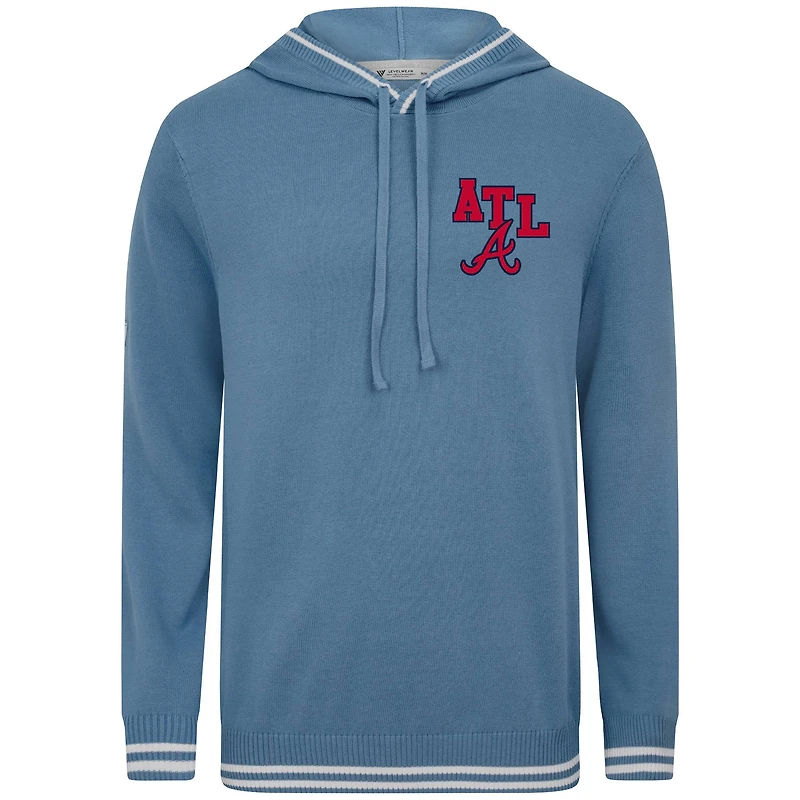 Men's Levelwear  Navy Atlanta Braves Sportsman Hoodie