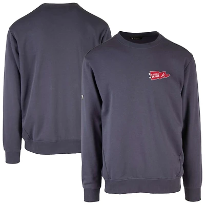 Sweat-shirt à capuche bleu marine Atlanta Braves Zane Rafters pour homme