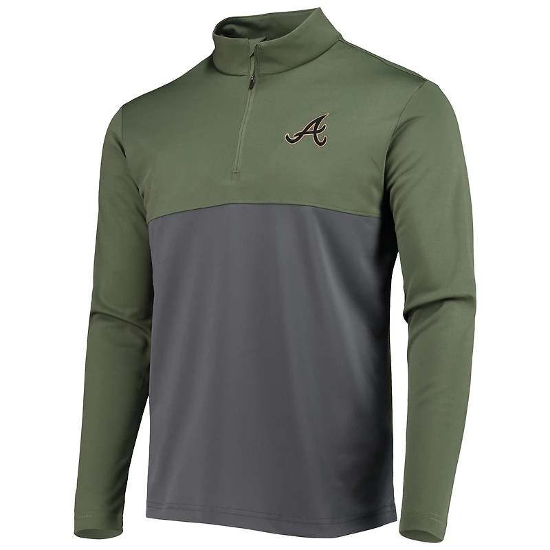 Veste pour homme Levelwear Atlanta Braves Delta Pursue Quarter-Zip