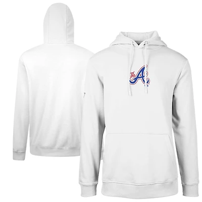 Men's Levelwear White Atlanta Braves City Connect Podium Core Logo Pullover Hoodie