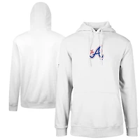 Men's Levelwear White Atlanta Braves City Connect Podium Core Logo Pullover Hoodie
