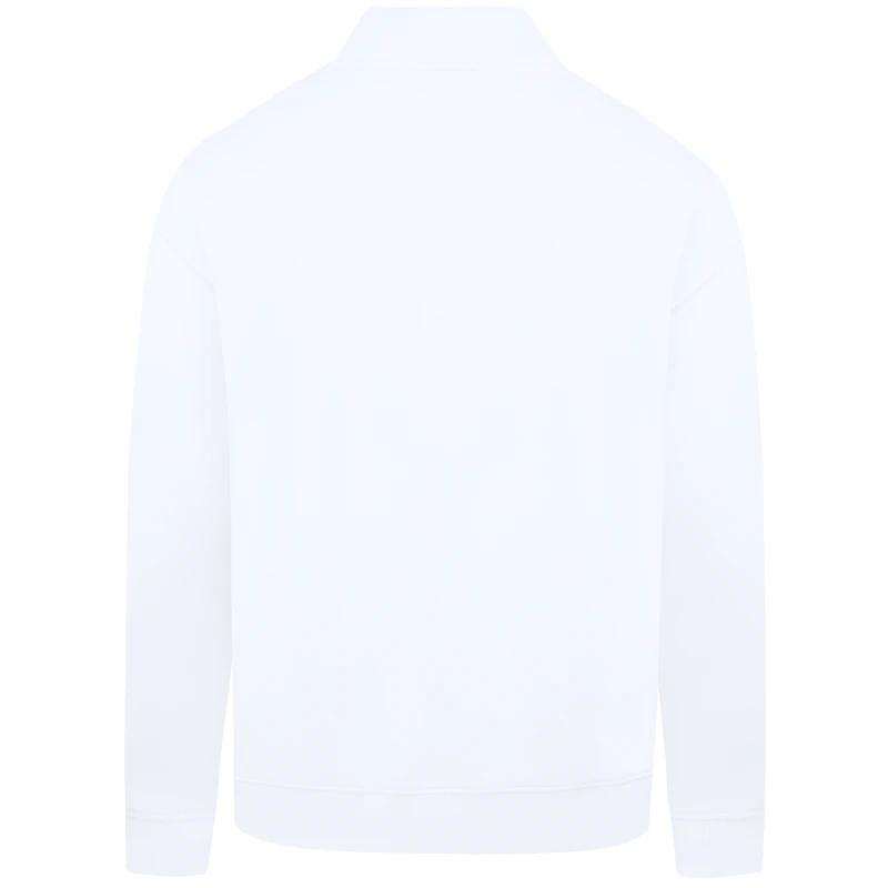 Sweat-shirt à fermeture éclair quart de tour Murray blanc la collection Cooperstown des Braves d'Atlanta pour homme