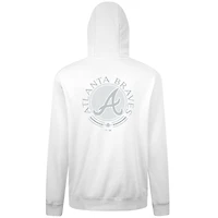 Men's Levelwear White Atlanta Braves Podium Valiant Pullover Hoodie