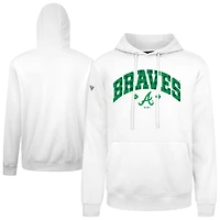 Men's Levelwear Atlanta Braves St. Patrick's Day Podium Plaid Pullover Hoodie