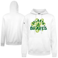 Sweat à capuche blanc Atlanta Braves St. Patrick's Day Podium Shamrock pour homme Levelwear