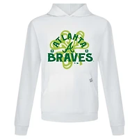 Sweat à capuche blanc Atlanta Braves St. Patrick's Day Relay Shamrock pour homme Levelwear