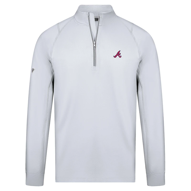 Haut à enfiler glissière quart de tour Theory Insignia 2.0 des Braves d'Atlanta pour homme Levelwear blanc