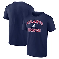 T-shirt homme Atlanta Braves Heart and Soul bleu marine avec logo athlétique