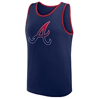 Débardeur bleu marine avec logo athlétique pour homme des Braves d'Atlanta, succès inégalé
