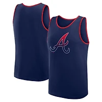 Débardeur bleu marine avec logo athlétique pour homme des Braves d'Atlanta, succès inégalé