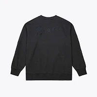 Sweat-shirt à col rond en polaire Phantom noir Mitchell & Ness Atlanta Braves pour homme