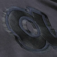 Men's Mitchell & Ness  Black Atlanta Braves Phantom Fleece Crewneck Sweatshirt