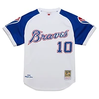 Maillot de retour authentique la collection Cooperstown 2004 des Atlanta Braves Mitchell & Ness Chipper Jones pour hommes, blanc