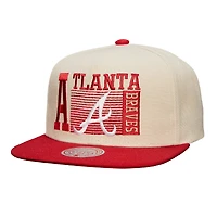 Casquette Snapback Speed ​​Zone des Atlanta Braves de la collection Cooperstown de Mitchell & Ness pour hommes, crème