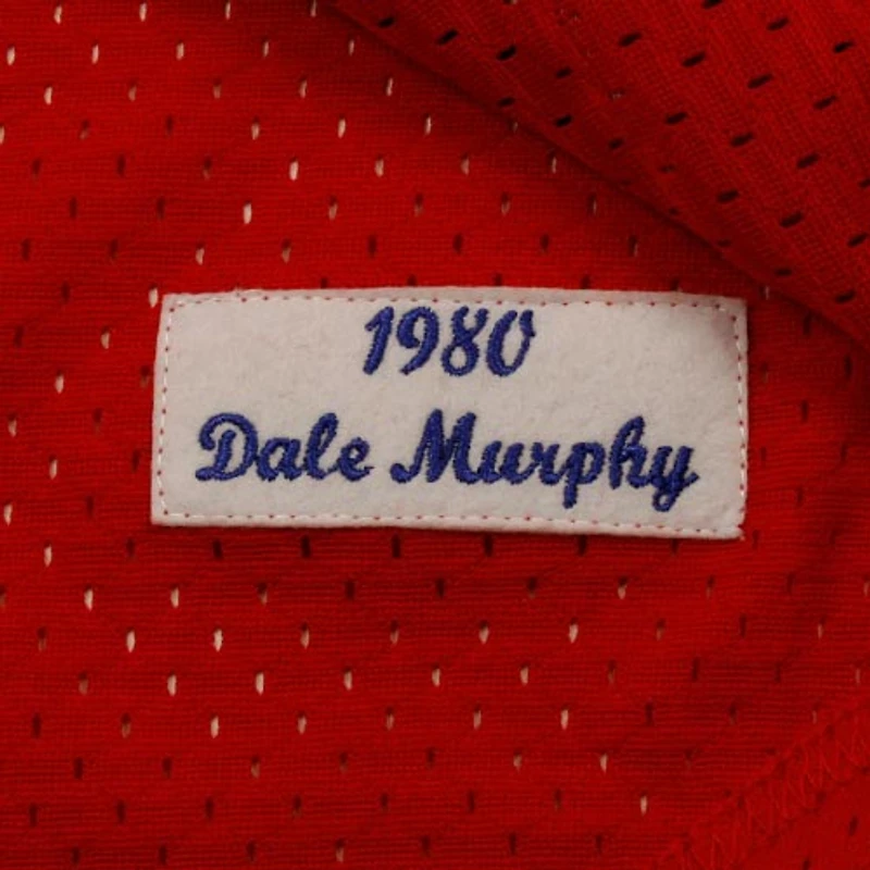 Men's Mitchell & Ness Dale Murphy Red Atlanta Braves 1980 Authentic Cooperstown Collection Mesh Batting Practice Jersey