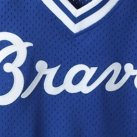 Maillot d'entraînement de frappeur en maille Mitchell & Ness Dale Murphy Royal Atlanta Braves Cooperstown pour hommes