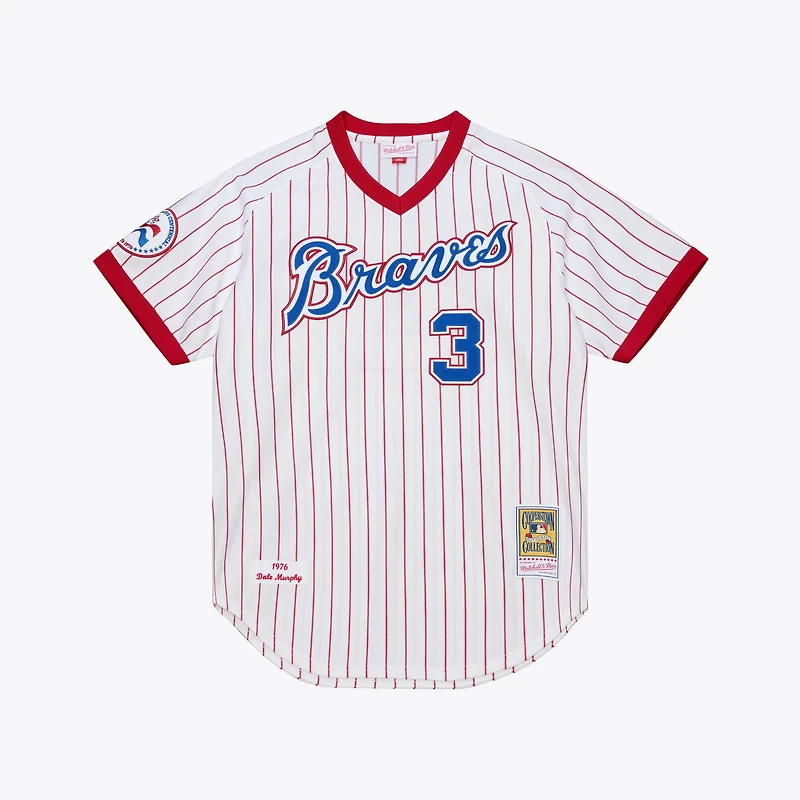 Maillot authentique Mitchell & Ness Dale Murphy blanc des Braves d'Atlanta de 1976 pour homme