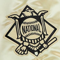 Veste légère en satin entièrement zippée Mitchell & Ness Gold Atlanta Braves OG 2.0 pour hommes