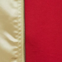 Veste légère en satin entièrement zippée Mitchell & Ness Gold Atlanta Braves OG 2.0 pour hommes