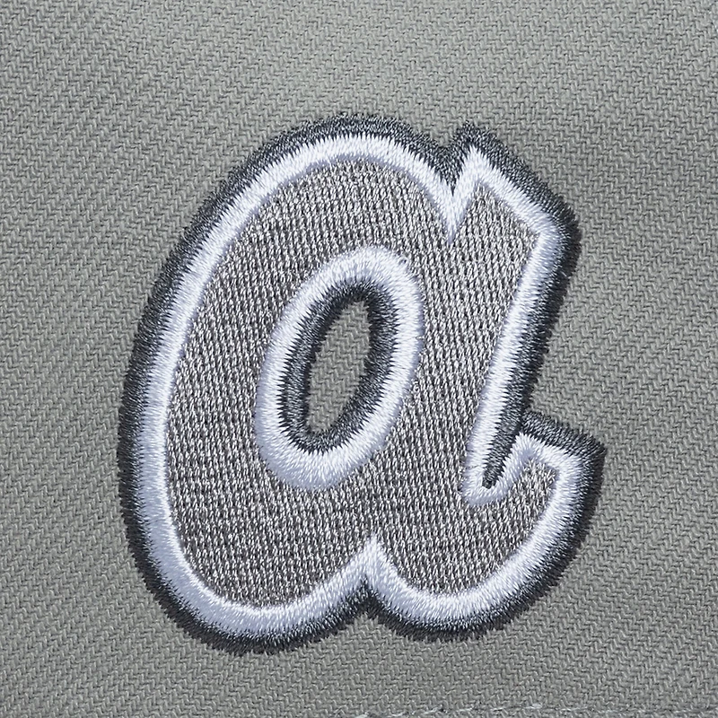 Casquette ajustable Mitchell & Ness grise pour homme, Atlanta Braves Cooperstown Thunderstorm, entraîneur-chef Pro-Crown
