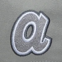 Casquette ajustable Mitchell & Ness grise pour homme, Atlanta Braves Cooperstown Thunderstorm, entraîneur-chef Pro-Crown