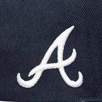 Casquette à visière double snapback Mitchell & Ness bleu marine pour homme des Braves d'Atlanta