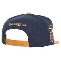 Casquette Snapback Work It des Atlanta Braves de Mitchell & Ness pour hommes, bleu marine