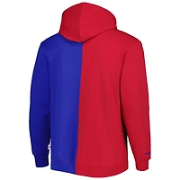 Sweat à capuche entièrement zippé en molleton rouge/royal Atlanta Braves Mitchell & Ness pour homme