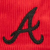 Casquette snapback en velours côtelé rouge Atlanta Braves de Mitchell & Ness pour homme
