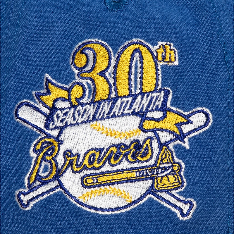 Casquette pour homme Mitchell & Ness Royal/Or Atlanta Braves Hometown Snapback