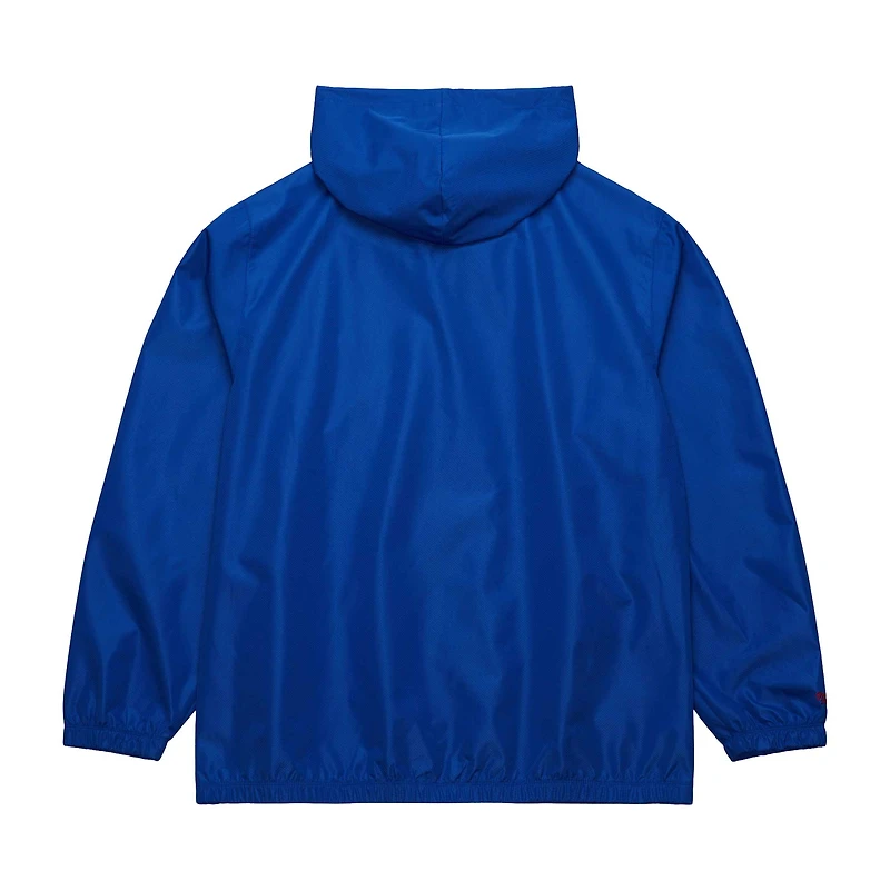 Men's Mitchell & Ness Royal Atlanta Braves Cooperstown Collection Vintage Logo Full-Zip Hoodie Windbreaker Jacket