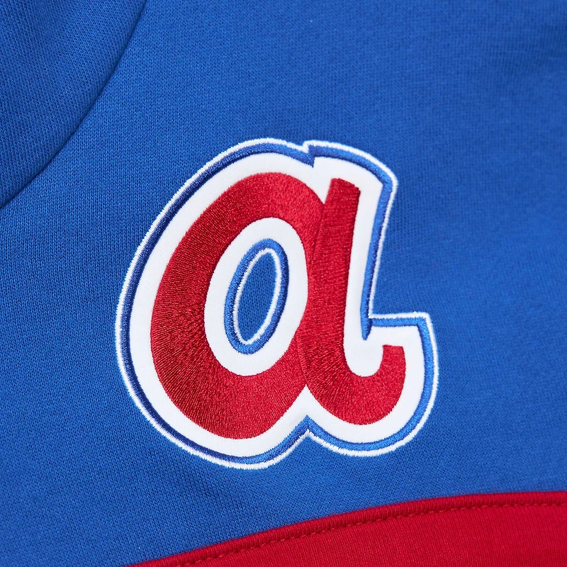 Men's Mitchell & Ness Royal Atlanta Braves Head Coach Pullover Hoodie
