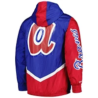 Mitchell & Ness Royal Atlanta Braves Undeniable Full-Zip Hoodie Windbreaker Jacket
