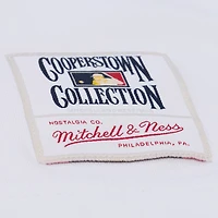T-shirt Mitchell & Ness blanc pour homme, collection Cooperstown des Braves d'Atlanta, couleur arctique
