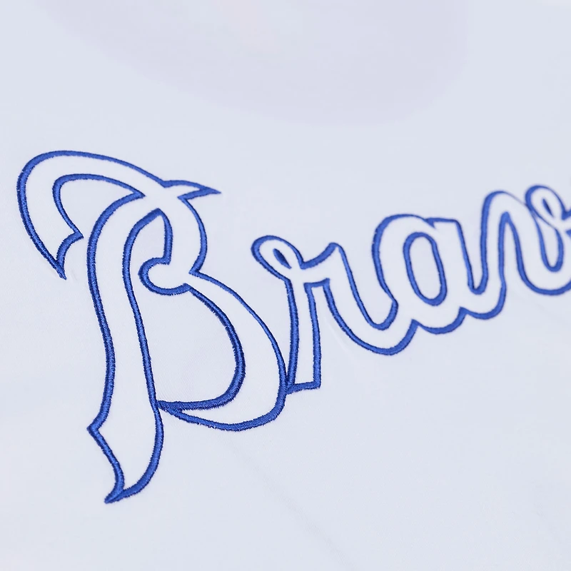 Men's Mitchell & Ness  White Atlanta Braves Cooperstown Collection Arctic T-Shirt