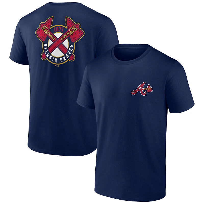 Men's  Navy Atlanta Braves Bring It T-Shirt