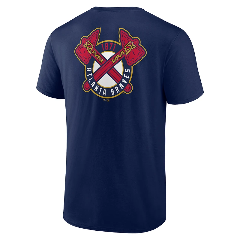 T-shirt bleu marine pour homme « Atlanta Braves Bring It »