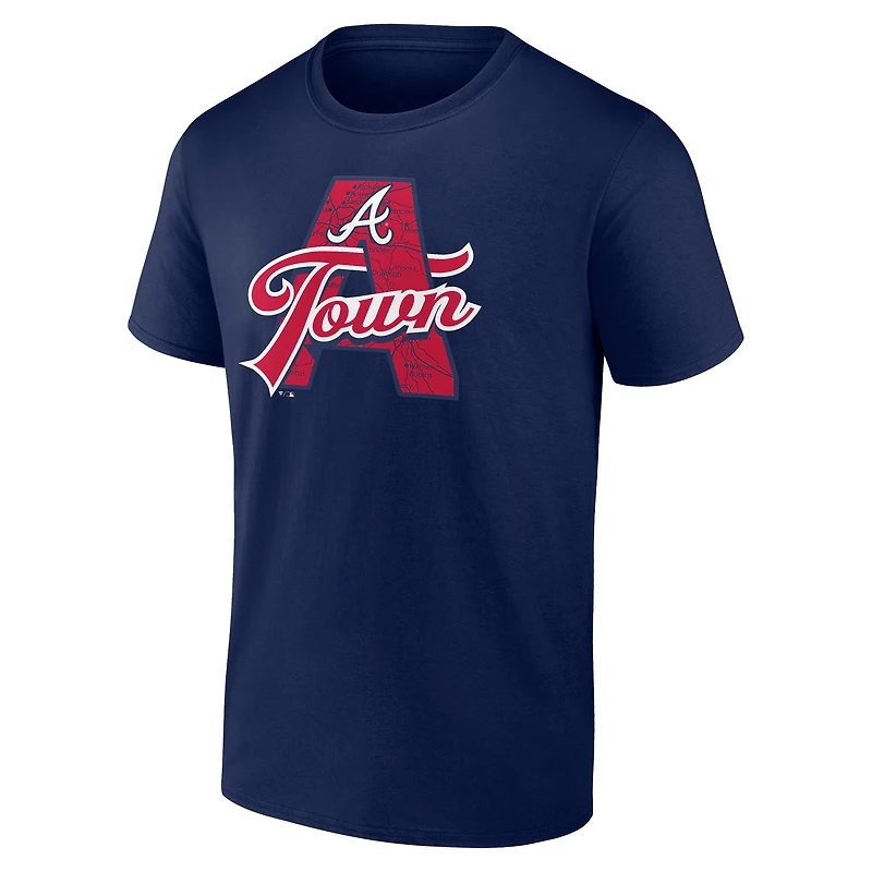Men's  Navy Atlanta Braves Hometown Graphic T-Shirt