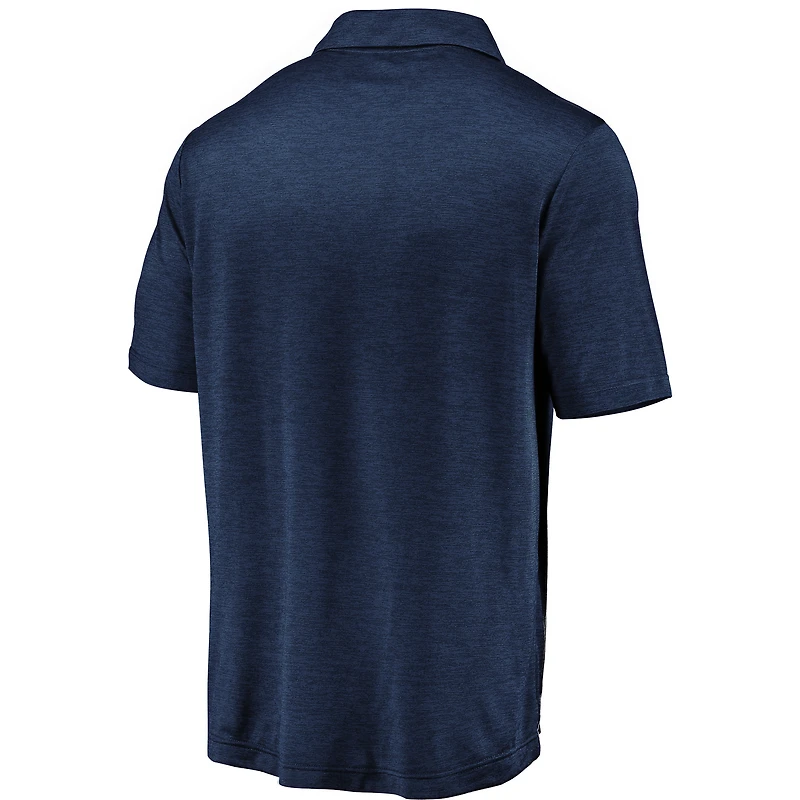 Polo léger bleu marine pour homme avec logo principal rayé emblématique des Braves d'Atlanta