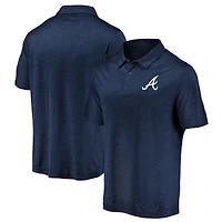Polo léger bleu marine pour homme avec logo principal rayé emblématique des Braves d'Atlanta