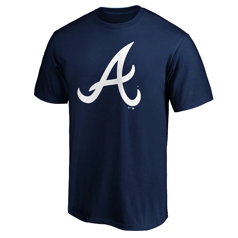 Men's  Navy Atlanta Braves Official Logo T-Shirt