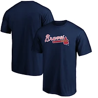 Men's  Navy Atlanta Braves Official Wordmark T-Shirt