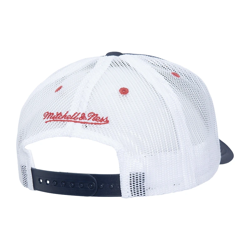 Men's   Navy Atlanta Braves Sideline Trucker Adjustable Hat
