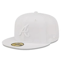Casquette ajustée 59FIFTY Atlanta Braves New Era pour homme, blanc sur