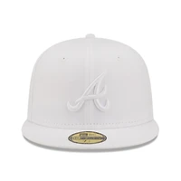 Casquette ajustée 59FIFTY Atlanta Braves New Era pour homme, blanc sur