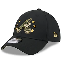 Men's New Era  Black Atlanta Braves 2024 Armed Forces Day 39THIRTY Flex Hat